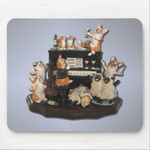 "Yappy Hour" Corgi & Sheep Mousepad