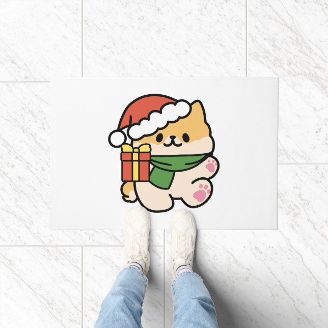 Yappy Howlidays - Cute Christmas Dog Cartoon Doormat (Indoor)