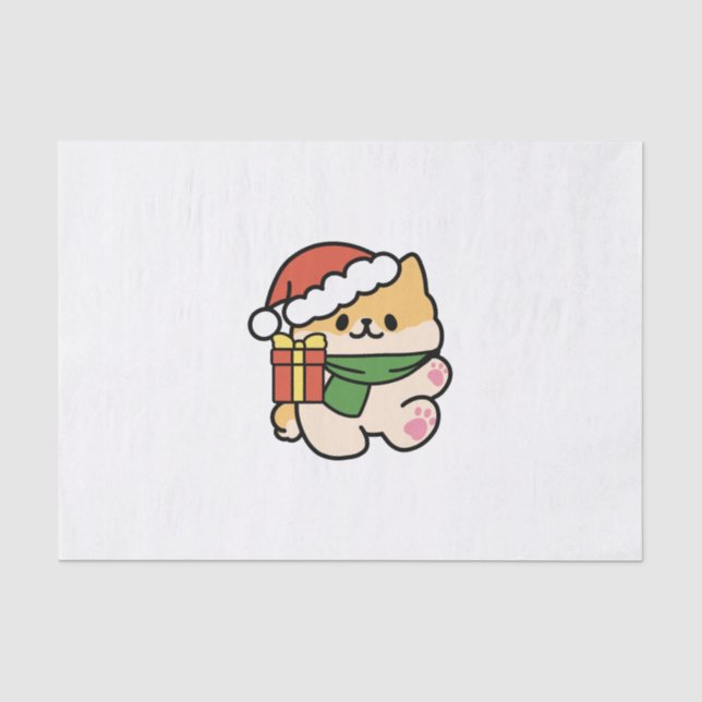 Yappy Howlidays - Cute Christmas Dog Cartoon Tissue Paper (Front)