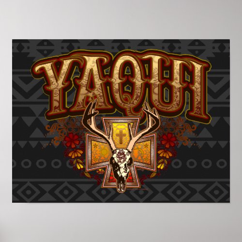 Yaqui Deer Skull Poster Art Print