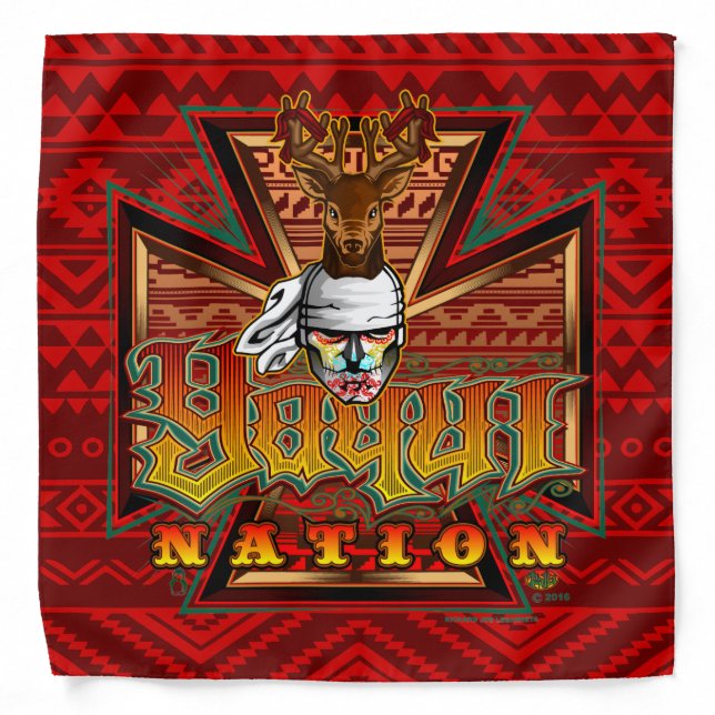 Yaqui Nation Deer Dancer Bandana #2 (Front)
