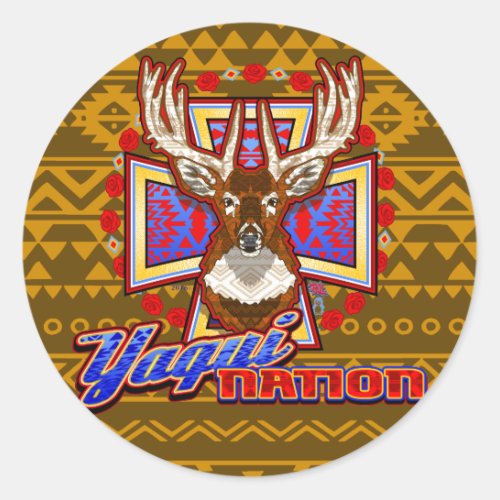 yaqui nation deer design yoeme sticker