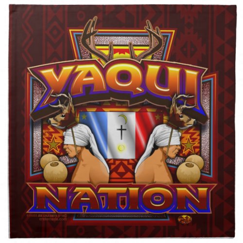 Yaqui Nation Flag Deer Dancer design Cloth Napkin