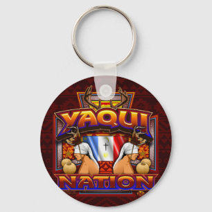 Yaqui Nation Flag Deer Dancer Keychain