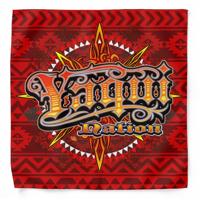 yaqui nation logo bandana red design (Front)
