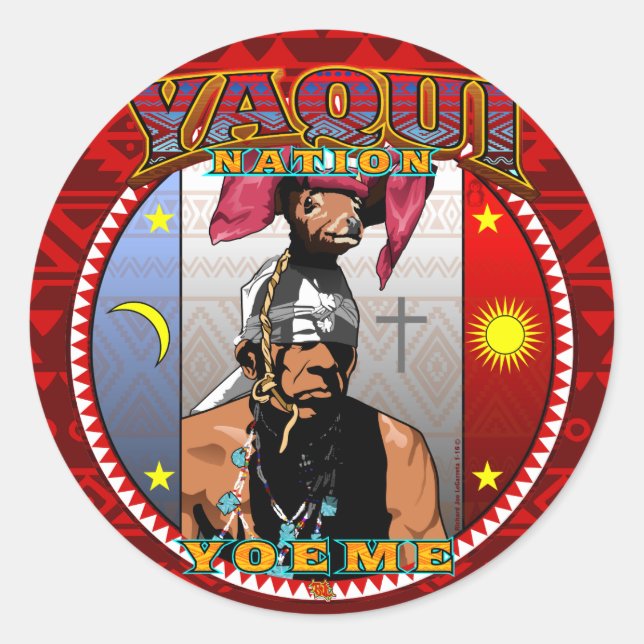 yaqui nation yoeme deer dancer sticker (Front)