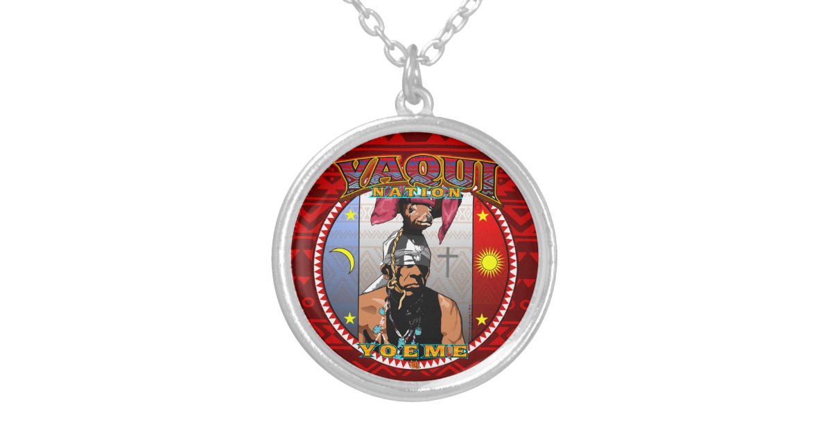 yaqui nation yoeme necklace charm Zazzle