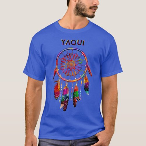 Yaqui Native Mexican Indian Colorful Dreamcatcher  T_Shirt