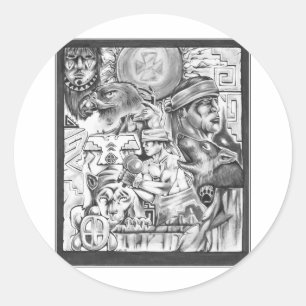 Yaqui Vision Classic Round Sticker