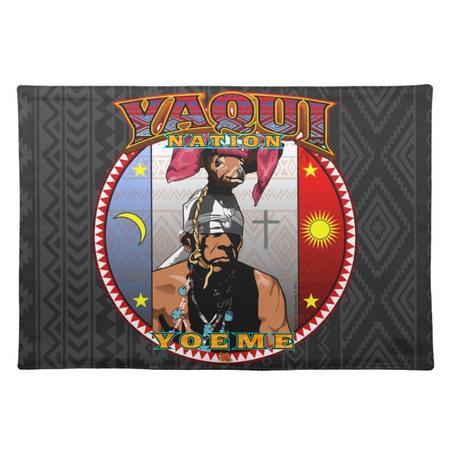 Yaqui Yoeme Deer Dancer design Placemat (Front)