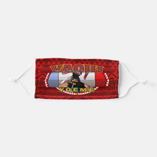 Yaqui Yoeme facemask red Adult Cloth Face Mask (Front, Folded)