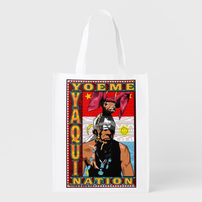yaqui yoeme reusable bag deerdancer (Front)