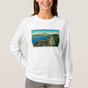 Yaquina Bay Bridge and waterfront Newport, OR T-Shirt