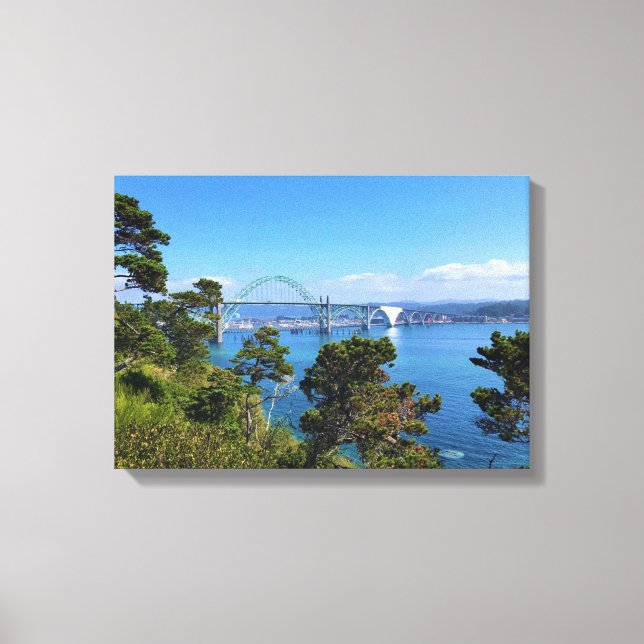 Yaquina Bay Bridge, Newport, Oregon Canvas Print (Front)