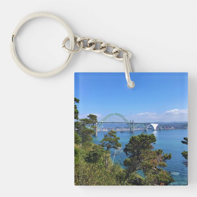 Yaquina Bay Bridge, Newport, Oregon Keychain (Front)