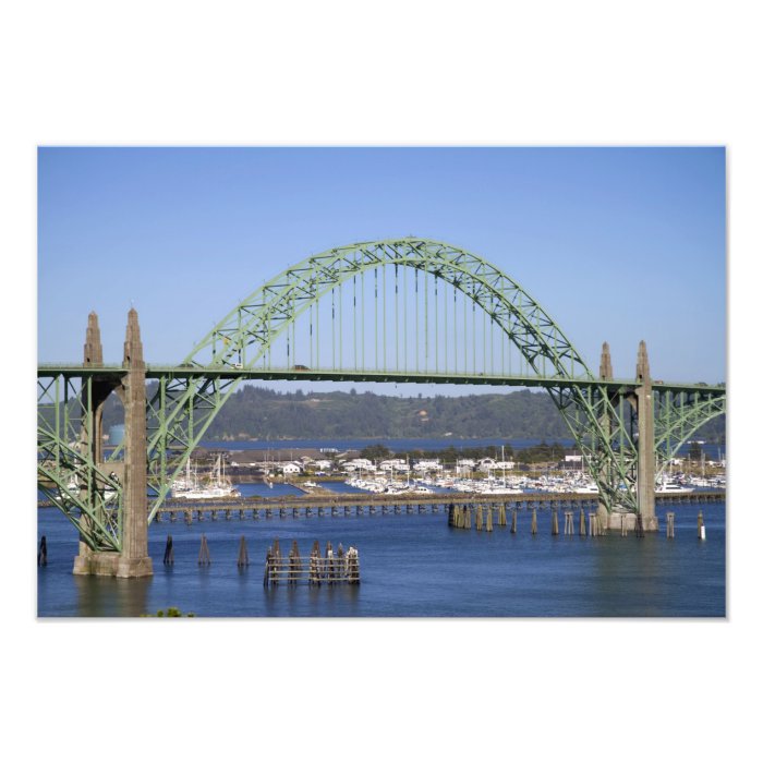 Yaquina Bay Bridge spanning the Yaquina Bay Art Photo