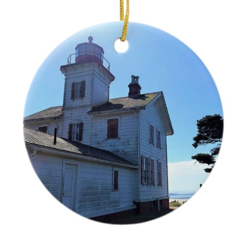 Yaquina Bay Lighthouse, Newport, Oregon Ceramic Ornament