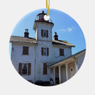 Yaquina Bay Lighthouse, Newport, Oregon Ceramic Ornament