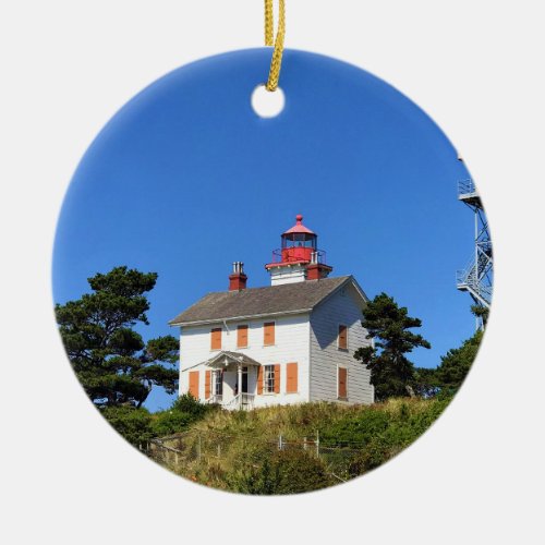 Yaquina Bay Lighthouse Newport Oregon Ceramic Ornament