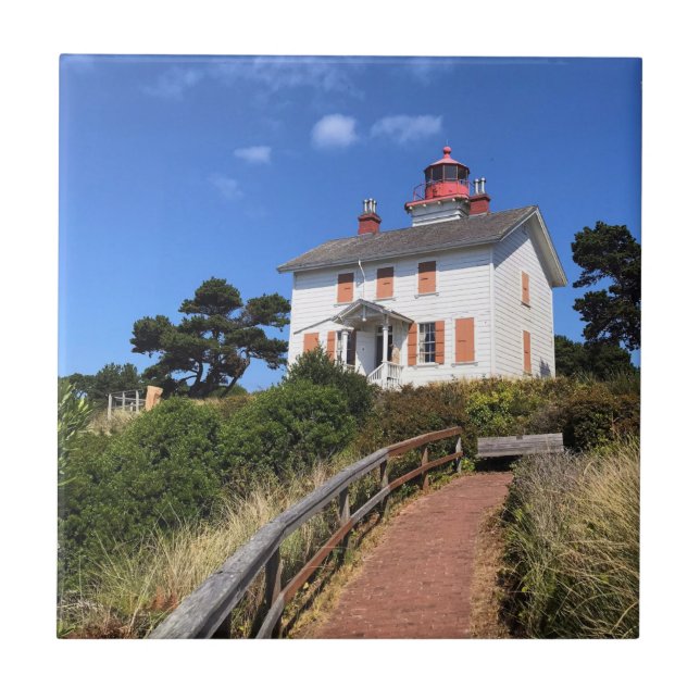 Yaquina Bay Lighthouse, Newport, Oregon Ceramic Tile (Front)