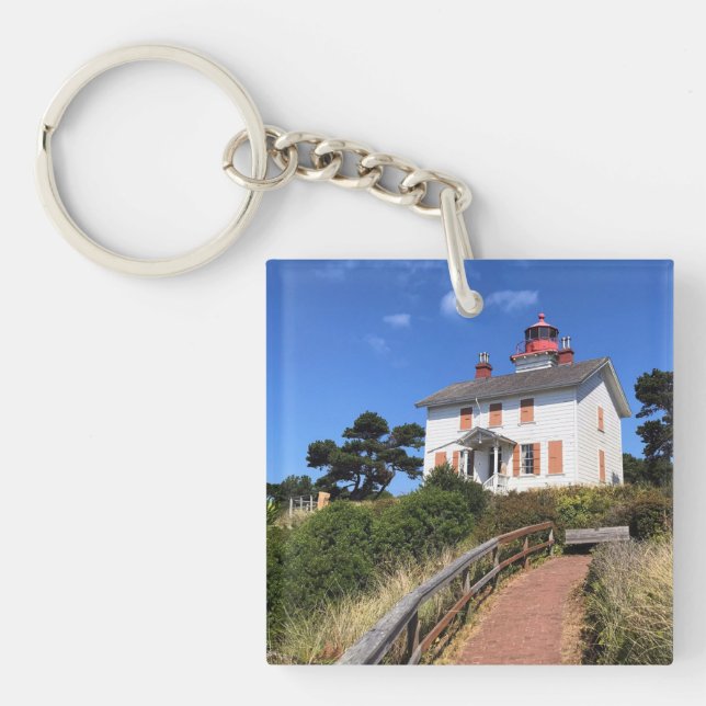 Yaquina Bay Lighthouse, Newport, Oregon Keychain (Front)