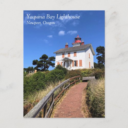 Yaquina Bay Lighthouse Newport Oregon Postcard
