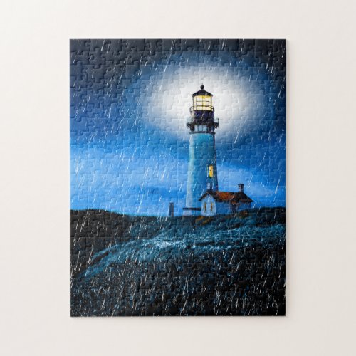 Yaquina Head Lighthouse Art Puzzle