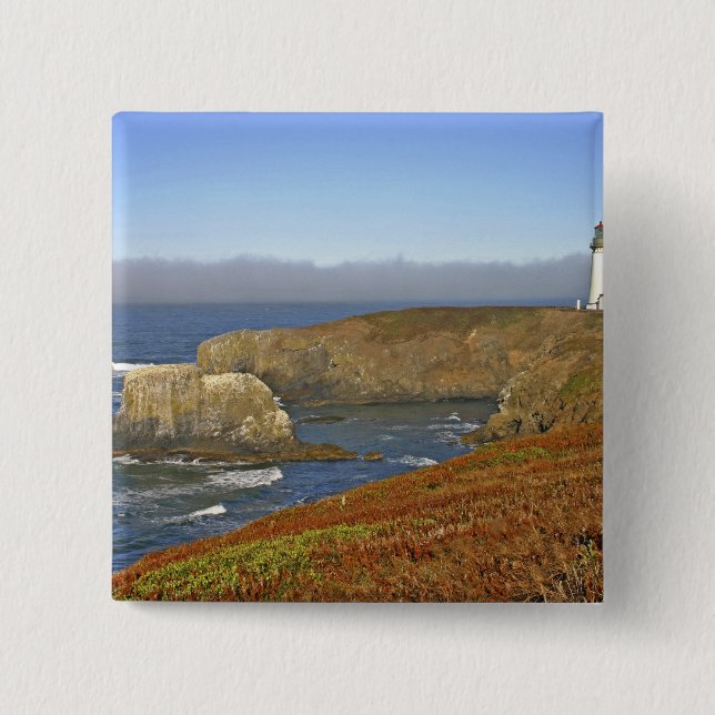 Yaquina Head Lighthouse at Newport Oregon Button (Front)