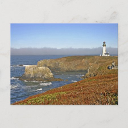 Yaquina Head Lighthouse At Newport Oregon Postcard