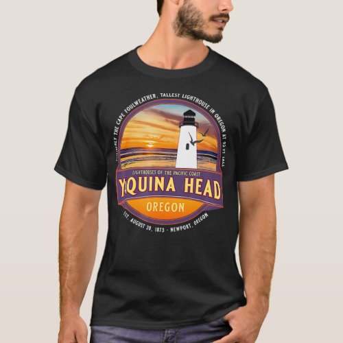 Yaquina Head Lighthouse Beach Newport Oregon Ocean T_Shirt