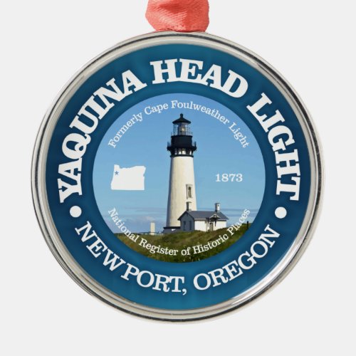 Yaquina Head Lighthouse Metal Ornament