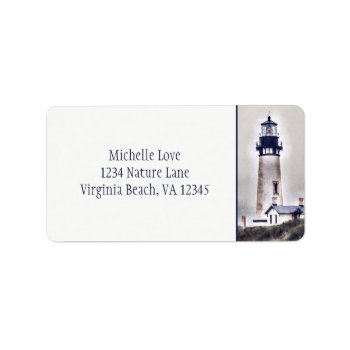 Yaquina Head Lighthouse Newport Oregon Address Label by TheBeachBum at Zazzle