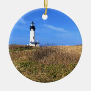Yaquina Head Lighthouse, Newport, Oregon Ceramic Ornament