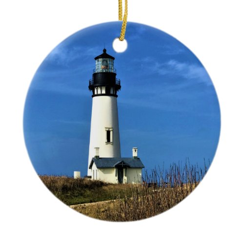 Yaquina Head Lighthouse, Newport, Oregon Ceramic Ornament