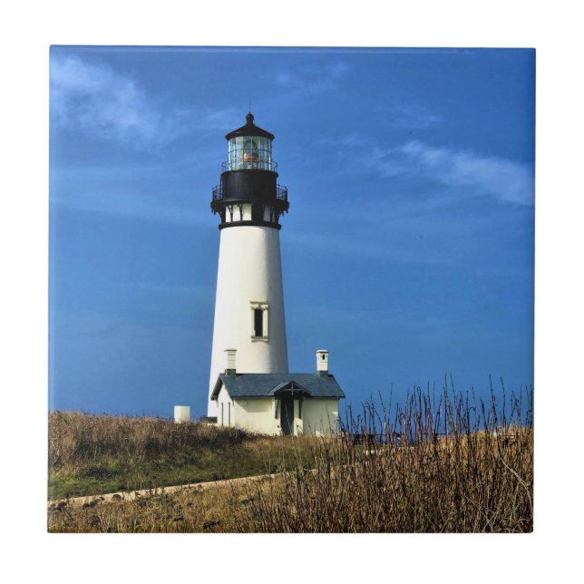 Yaquina Head Lighthouse, Newport, Oregon Ceramic Tile (Front)