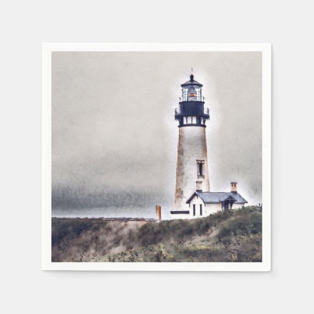 Yaquina Head Lighthouse Newport Oregon Napkins (Front)