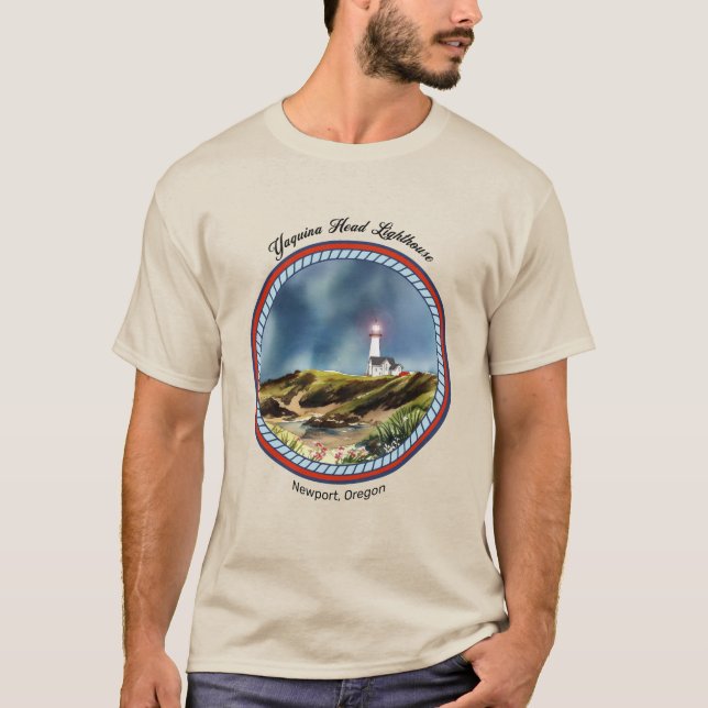 Yaquina Head Lighthouse Newport Oregon T-Shirt (Front)