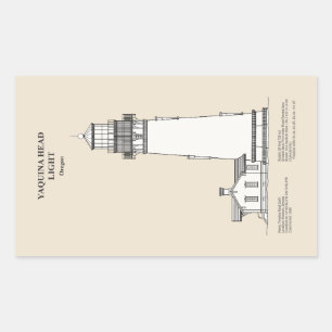 Yaquina Head Lighthouse - Oregon - SBD Rectangular Sticker