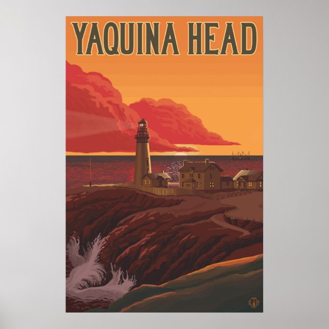 Yaquina Head Lighthouse, Oregon - Travel Poster (Front)