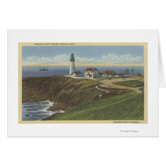 Yaquina Light House on Yaquina Head Cards (Front Horizontal)