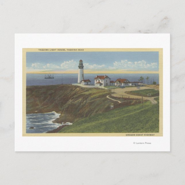 Yaquina Light House on Yaquina Head Postcard (Front)