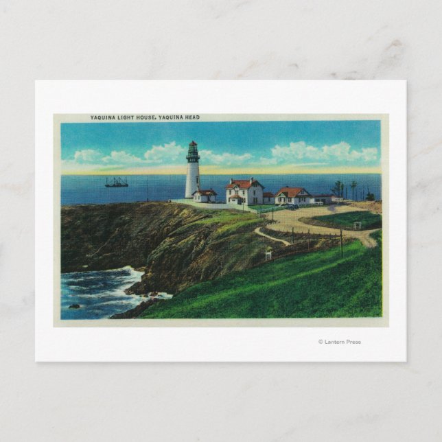 Yaquina Lighthouse and Yaquina HeadYaquina, OR Postcard (Front)