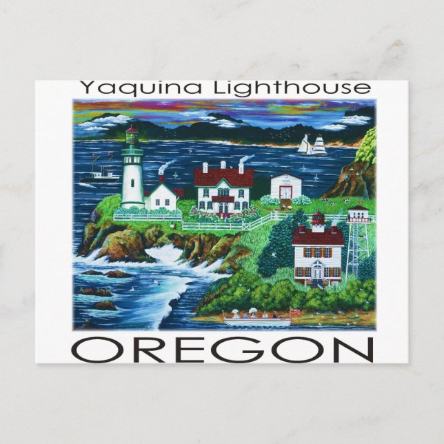 Yaquina Lighthouse ~ Oregon Postcard (Front)