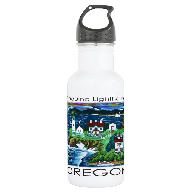 Yaquina Lighthouse ~ Oregon Water Bottle (Front)