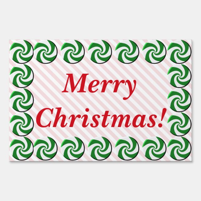 Yard Card - Christmas Candy 1 Sign (Front)