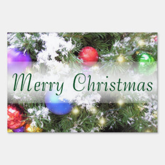 Yard Card - Christmas Glow & Faux Snow Sign