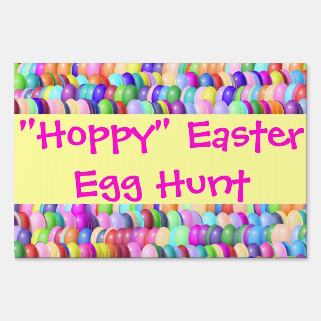 Yard Card - Easter Eggs Found Sign (Front)