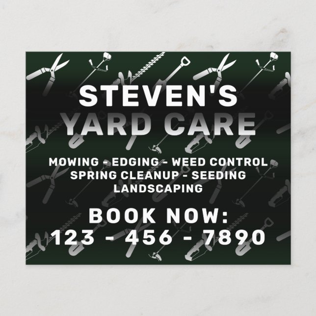 Yard care tools pattern flyer (Front)