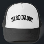 Yard Daddy Funny Lawn Mowing Dad Gardening Dad Trucker Hat<br><div class="desc">Claim your title with this bold “Yard Daddy” trucker hat — perfect for dads who rule the lawn with style,  stripes,  and serious mower swagger. The ultimate shirt for backyard legends! A funny gift for Father's Day,  birthdays,  or weekend warriors who take grass cutting seriously (but not too seriously).</div>