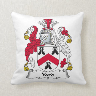 Yard Family Crest Throw Pillow
